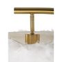 Voir la diapositive 2 : Paris Prix Lampadaire Imitation Plume  Semi Arc  170cm Or & Blanc