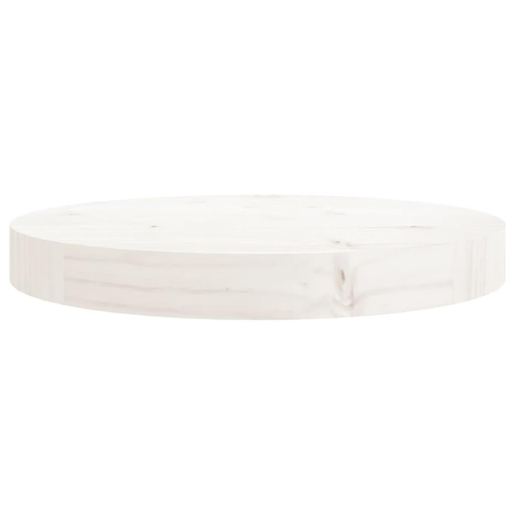 Voir la diapositive 3 : VIDAXL Dessus de table rond blanc Ø30x3 cm bois de pin massif