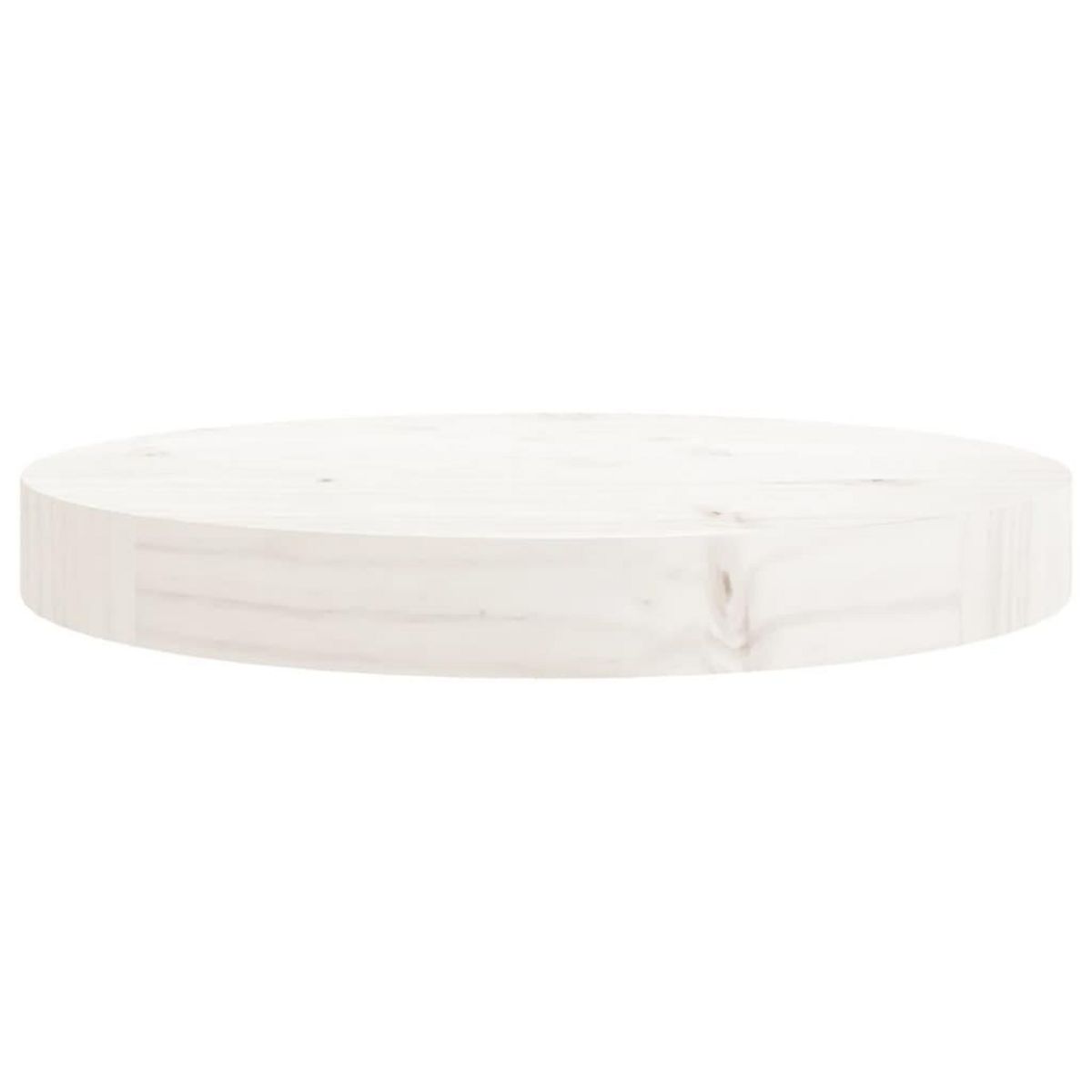 VIDAXL Dessus de table rond blanc Ø30x3 cm bois de pin massif