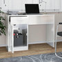Voir la diapositive 3 : VIDAXL Bureau avec tiroir et armoire Blanc brillant 100x40x73 cm