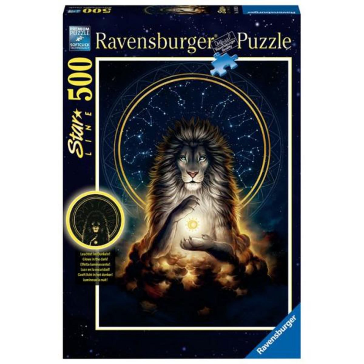 RAVENSBURGER Puzzle Ravensburger Star Line Lion rayonnant 500 pièces