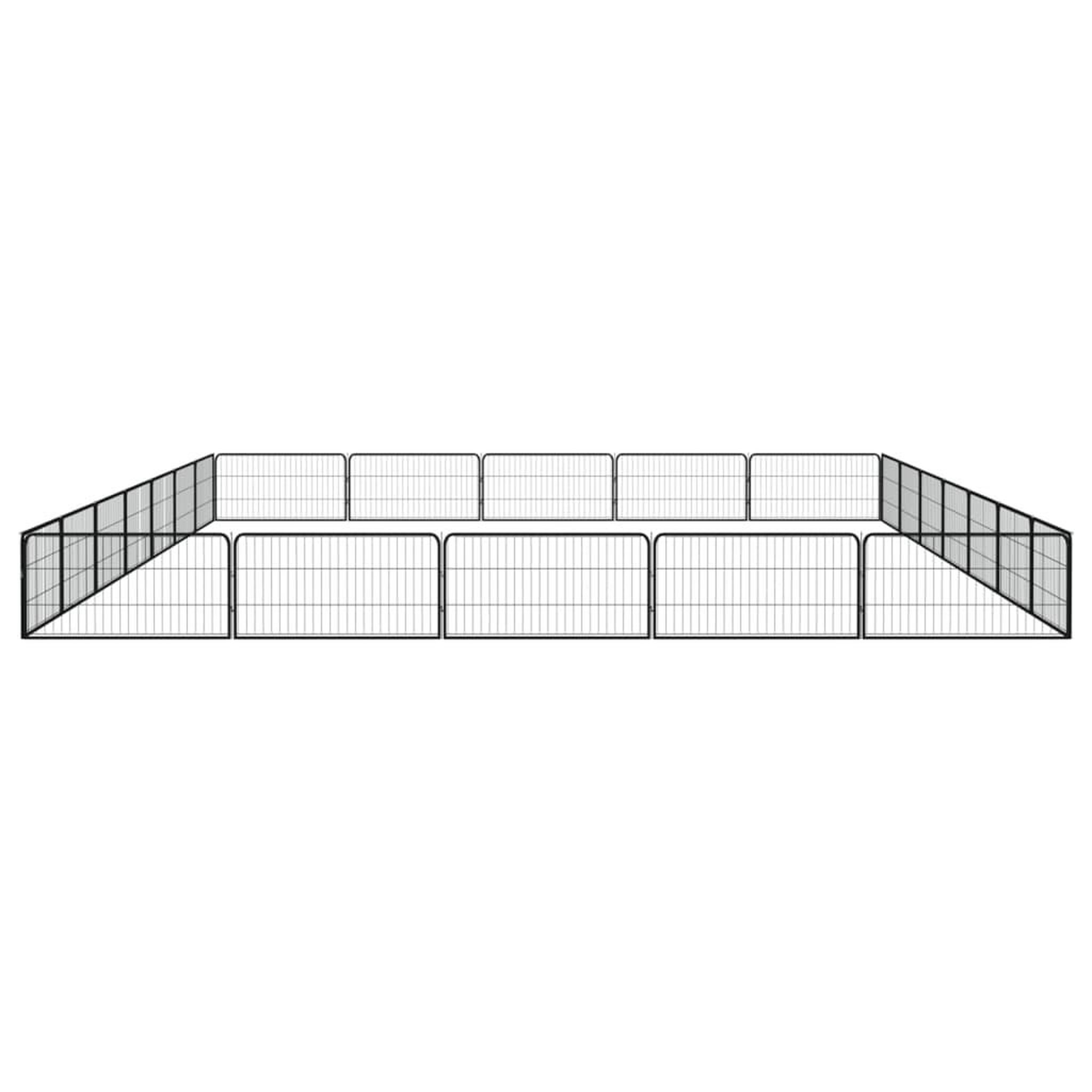 Voir la diapositive 4 : VIDAXL Parc pour chien 24panneaux Noir 100x50cm Acier enduit de poudre