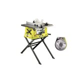 Ryobi Pack RYOBI scie sur table électrique 1800W 254mm piètement rétractable RTS1800S - lame carbure pour