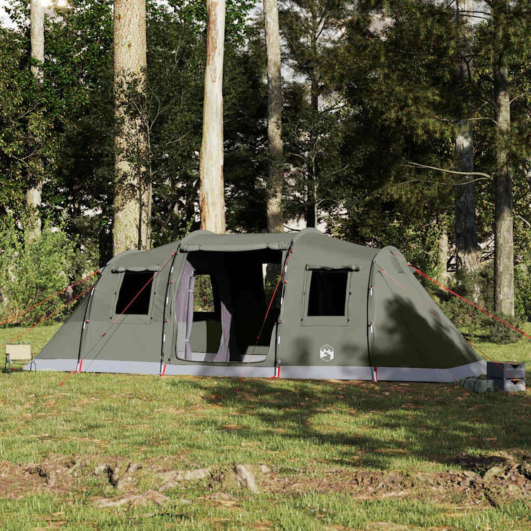 Voir la diapositive 4 : VIDAXL Tente familiale tunnel 6 personnes vert olive impermeable