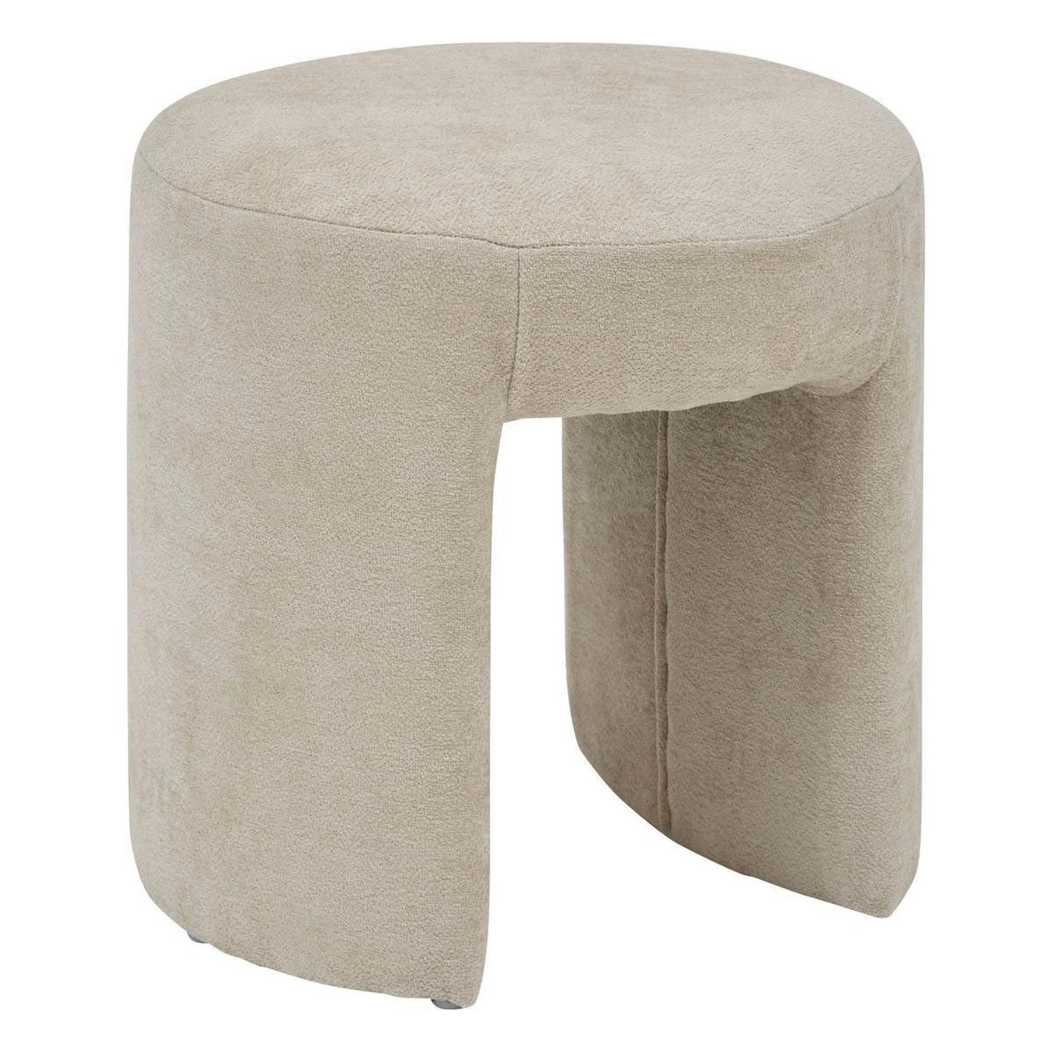 ATMOSPHERA Pouf design en tissu  jin  38cm beige