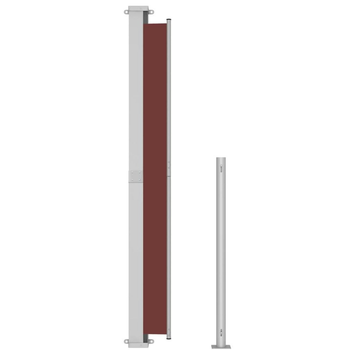 VIDAXL Auvent lateral retractable de patio 220x500 cm Marron
