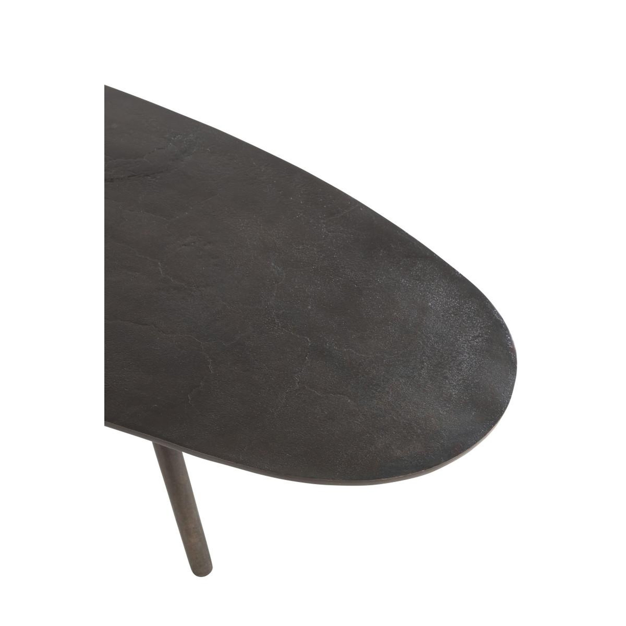 Voir la diapositive 4 : J-LINE Table basse design  goutte  120cm noir