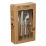 Voir la diapositive 2 : SECRET DE GOURMET Ménagère inox effet mat Jungle - 24 Pièces - Argent