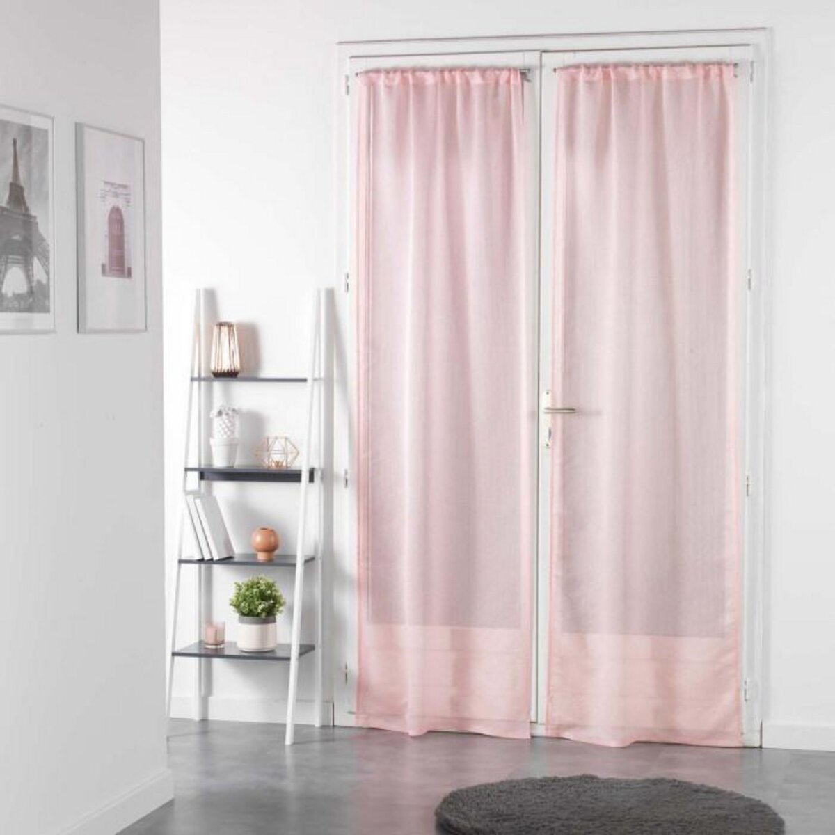 Paris Prix Paire de Voilages  Pointille  70x240cm Saumon