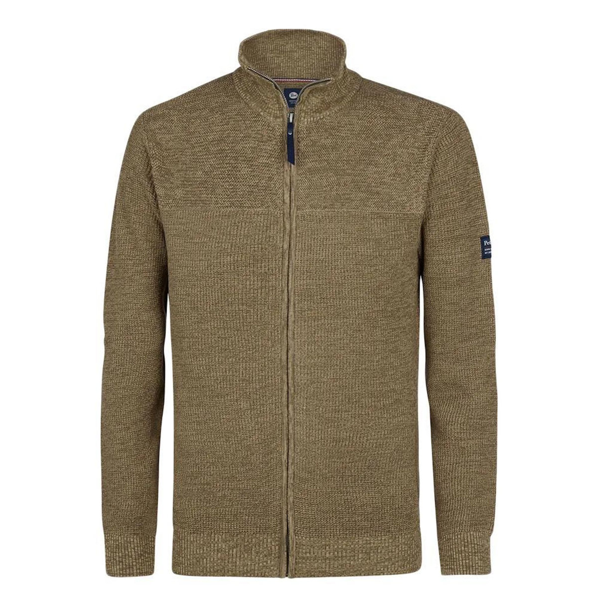 Petrol Industries Sweat Zippé Beige Homme Petrol Industries Collar