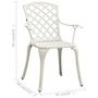 Voir la diapositive 6 : VIDAXL Chaises de jardin lot de 2 Aluminium coule Blanc