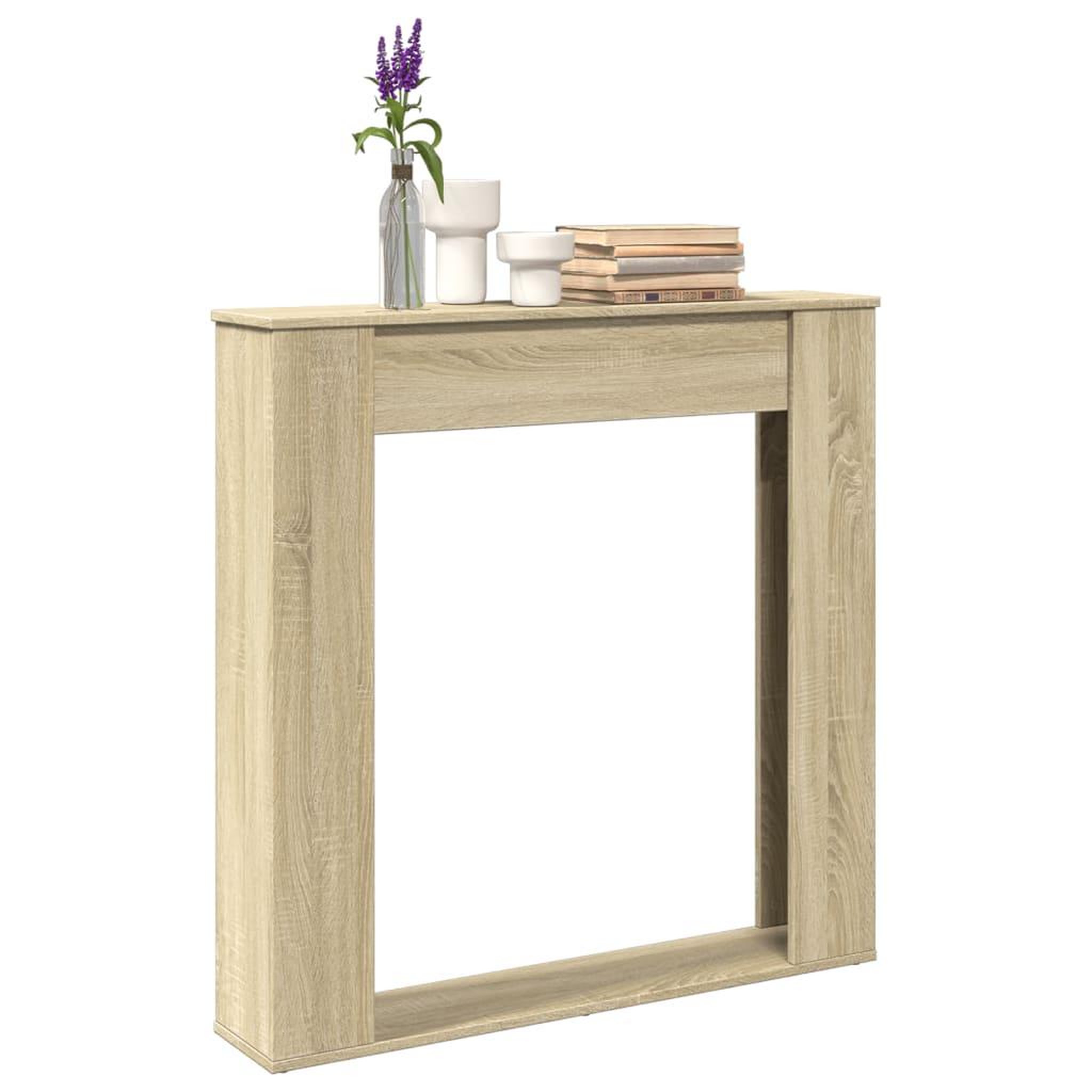 VIDAXL Cadre de cheminee chene sonoma 100x20x100 cm bois d'ingenierie