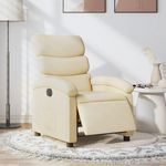 VIDAXL Fauteuil inclinable electrique Creme Tissu
