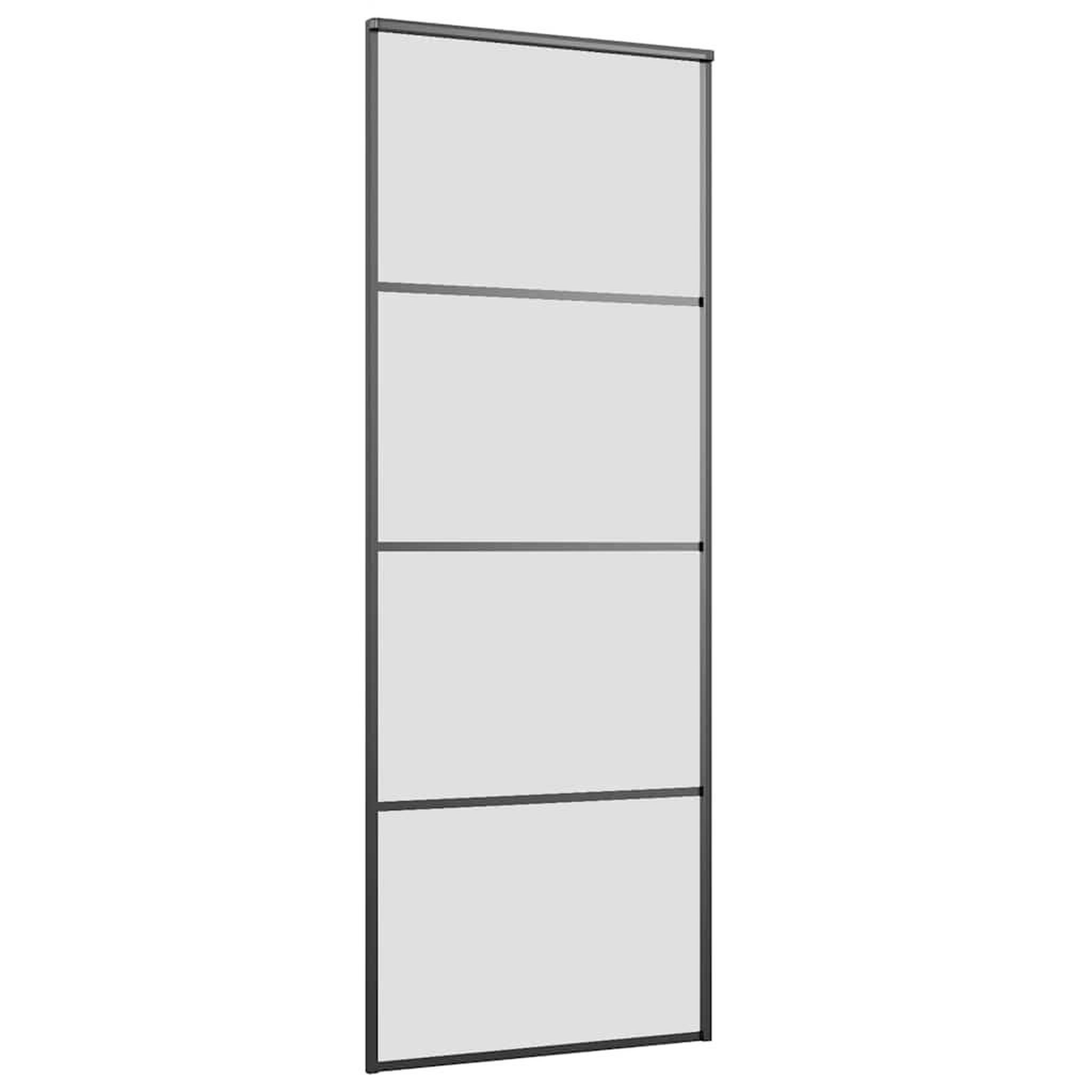 Voir la diapositive 5 : VIDAXL Porte coulissante kit de quincaillerie noir 76x205 cm verre ESG