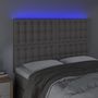 Voir la diapositive 3 : VIDAXL Tete de lit a LED Gris 144x5x118/128 cm Similicuir