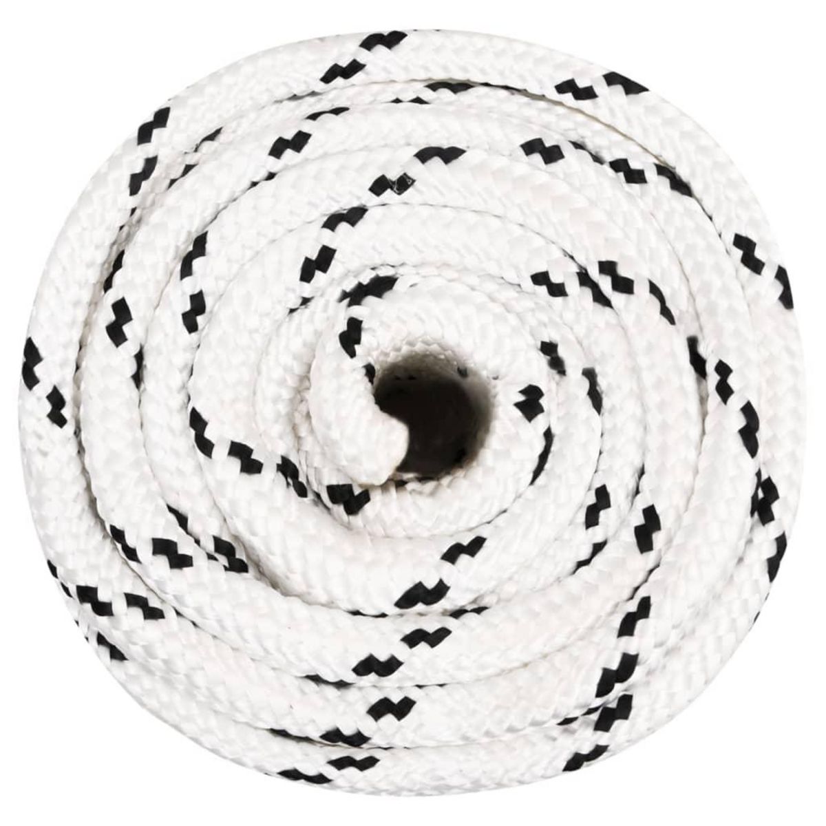 VIDAXL Corde de bateau tresse Blanc 16 mmx50 m Polyester