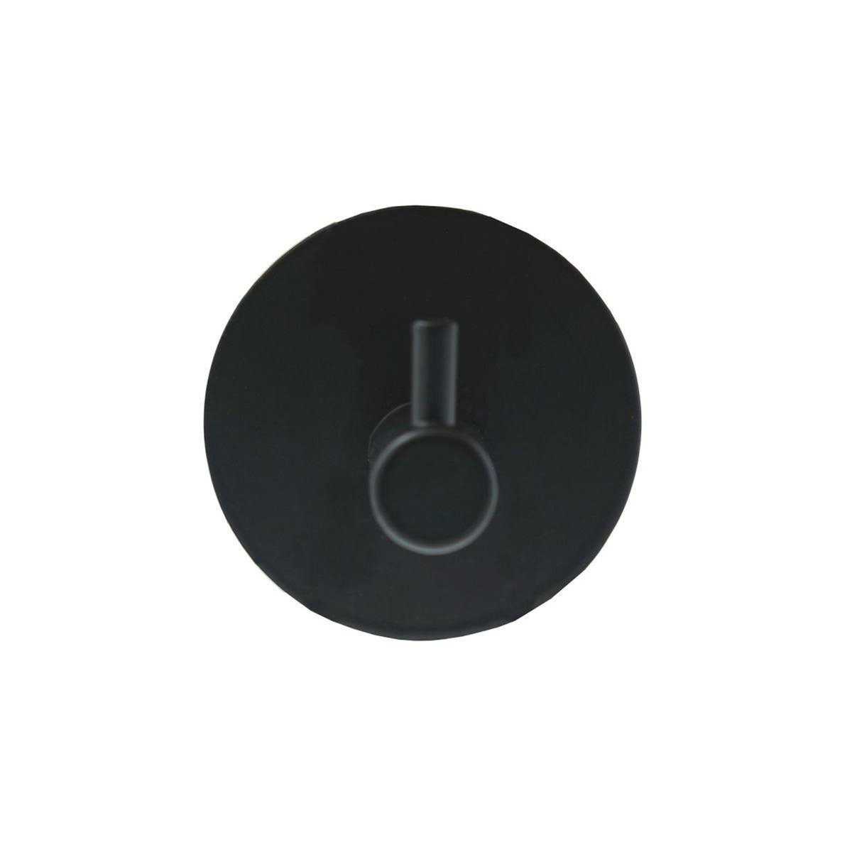 Paris Prix Lot de 2 Patères Adhésives Rondes  Fixeo  5cm Noir