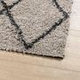 Voir la diapositive 4 : VIDAXL Tapis shaggy a poils longs moderne beige anthracite 100x200 cm