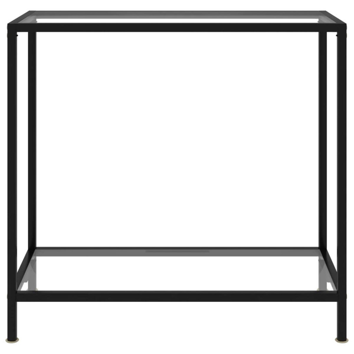 VIDAXL Table console Transparent 80x35x75 cm Verre trempe