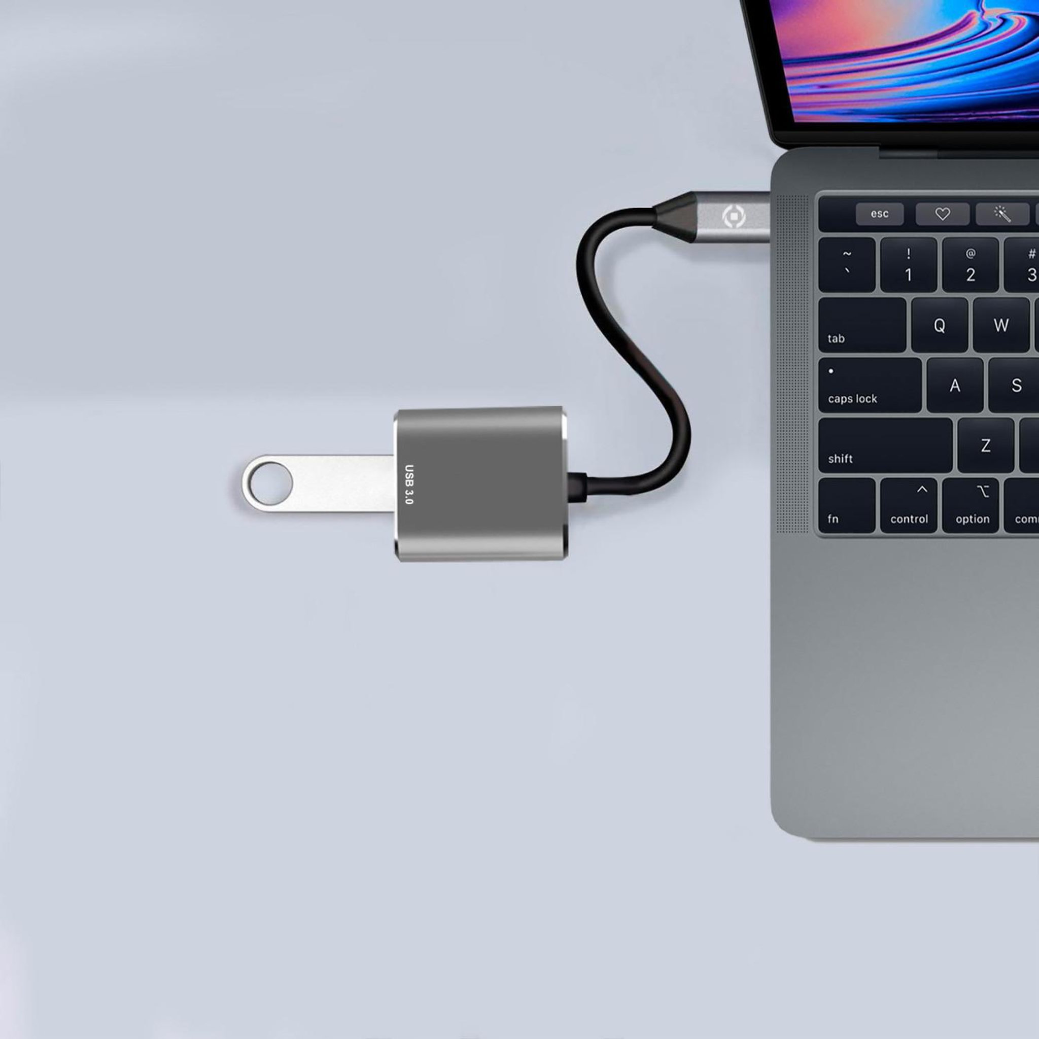 Voir la diapositive 3 : CELLY Celly PROUSBCUSBDS câble USB USB 3.2 Gen 1 (3.1 Gen 1) USB C USB A Argent