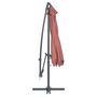 Voir la diapositive 2 : GARDENSTAR Parasol déporté rond D3 x H2.45 m terracotta LEA