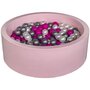  Piscine à balles Aire de jeu + 200 balles rose perle, rose, argent