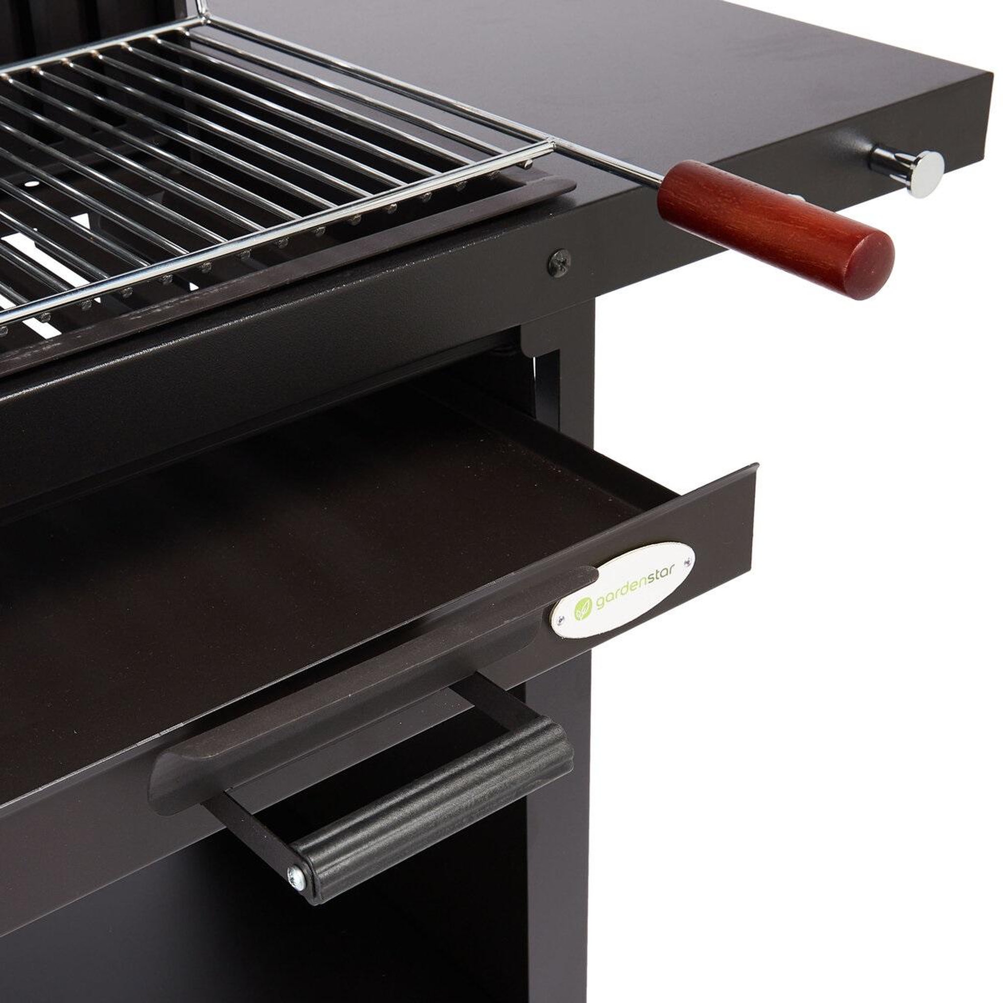 Voir la diapositive 3 : GARDENSTAR Barbecue au charbon de bois en acier VERTICAL