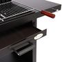 Voir la diapositive 3 : GARDENSTAR Barbecue au charbon de bois en acier VERTICAL