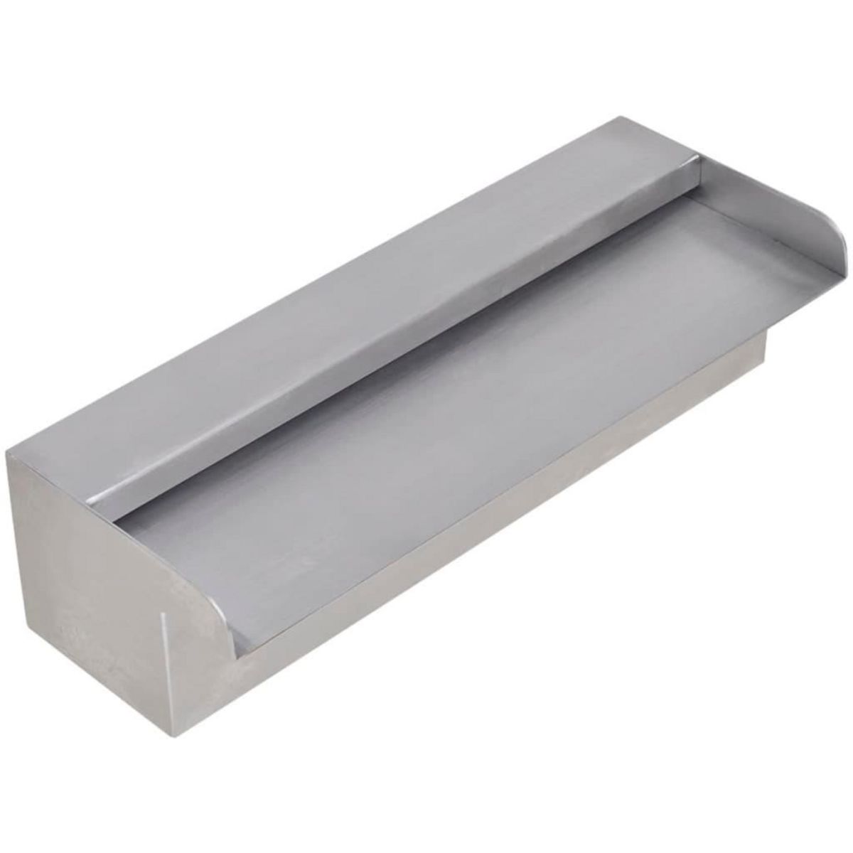 VIDAXL Lame d'eau rectangulaire 30 cm Acier inoxydable pour piscine