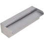 Voir la diapositive 2 : VIDAXL Lame d'eau rectangulaire 30 cm Acier inoxydable pour piscine