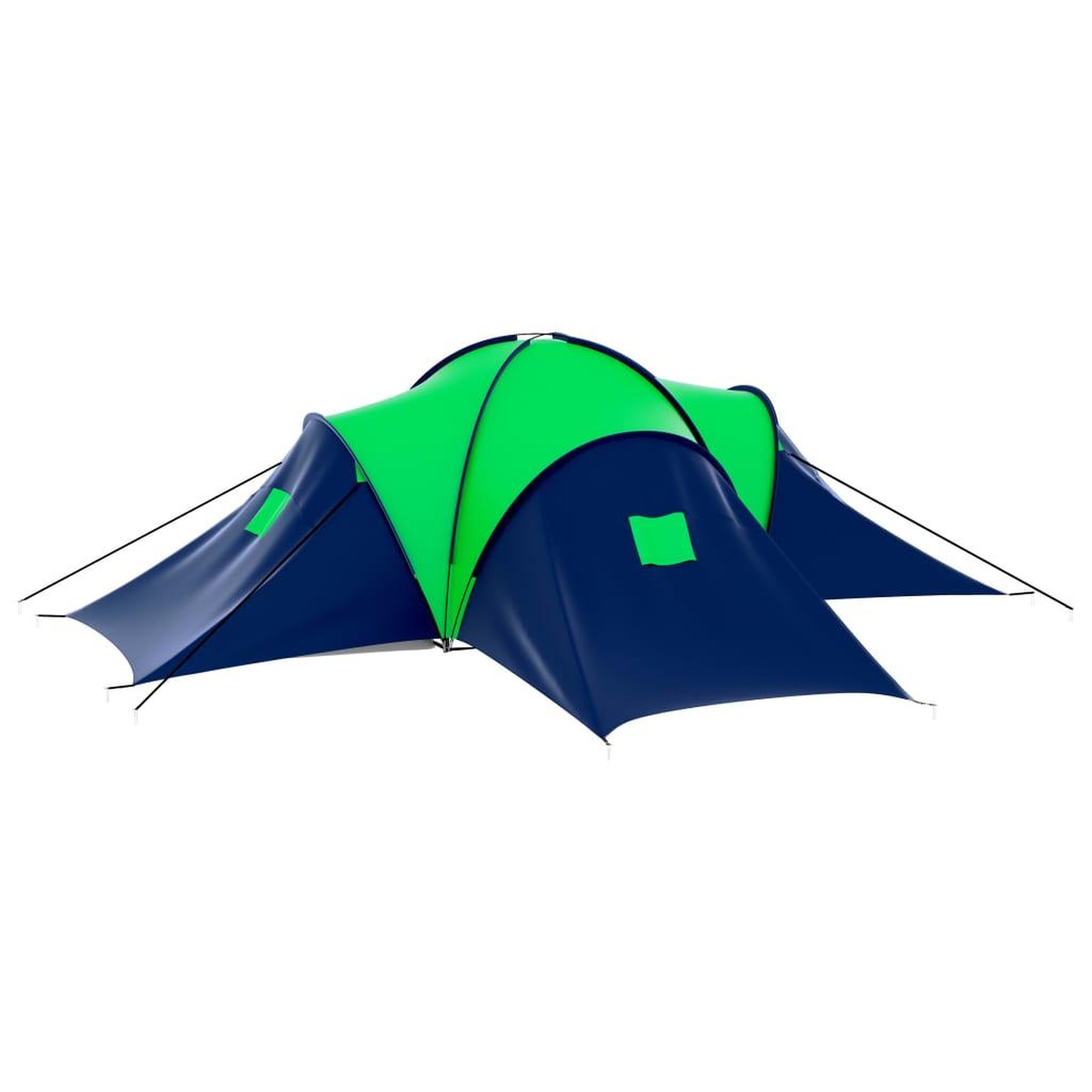 Voir la diapositive 3 : VIDAXL Tente de camping 9 personnes Bleu et Vert