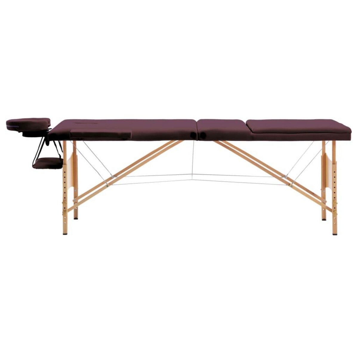 VIDAXL Table de massage pliable 3 zones Violet vin