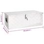 Voir la diapositive 6 : VIDAXL Boîte de rangement Argente 80x39x30 cm Aluminium