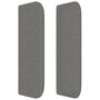 Voir la diapositive 4 : VIDAXL Tete de lit avec oreilles Gris fonce 203x16x78/88 cm Tissu