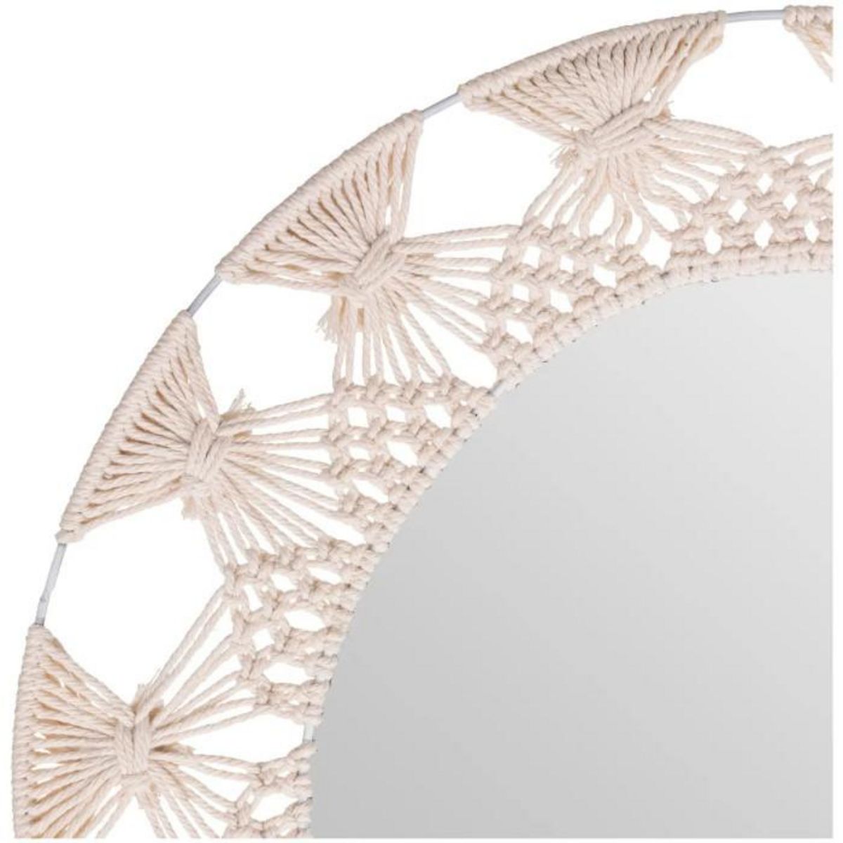 ATMOSPHERA Miroir Mural Design  Palm Cocktail  56cm Beige Lin