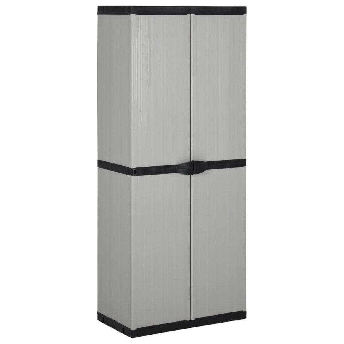VIDAXL Armoire de rangement de jardin 3 etageres Gris/noir 68x40x168cm