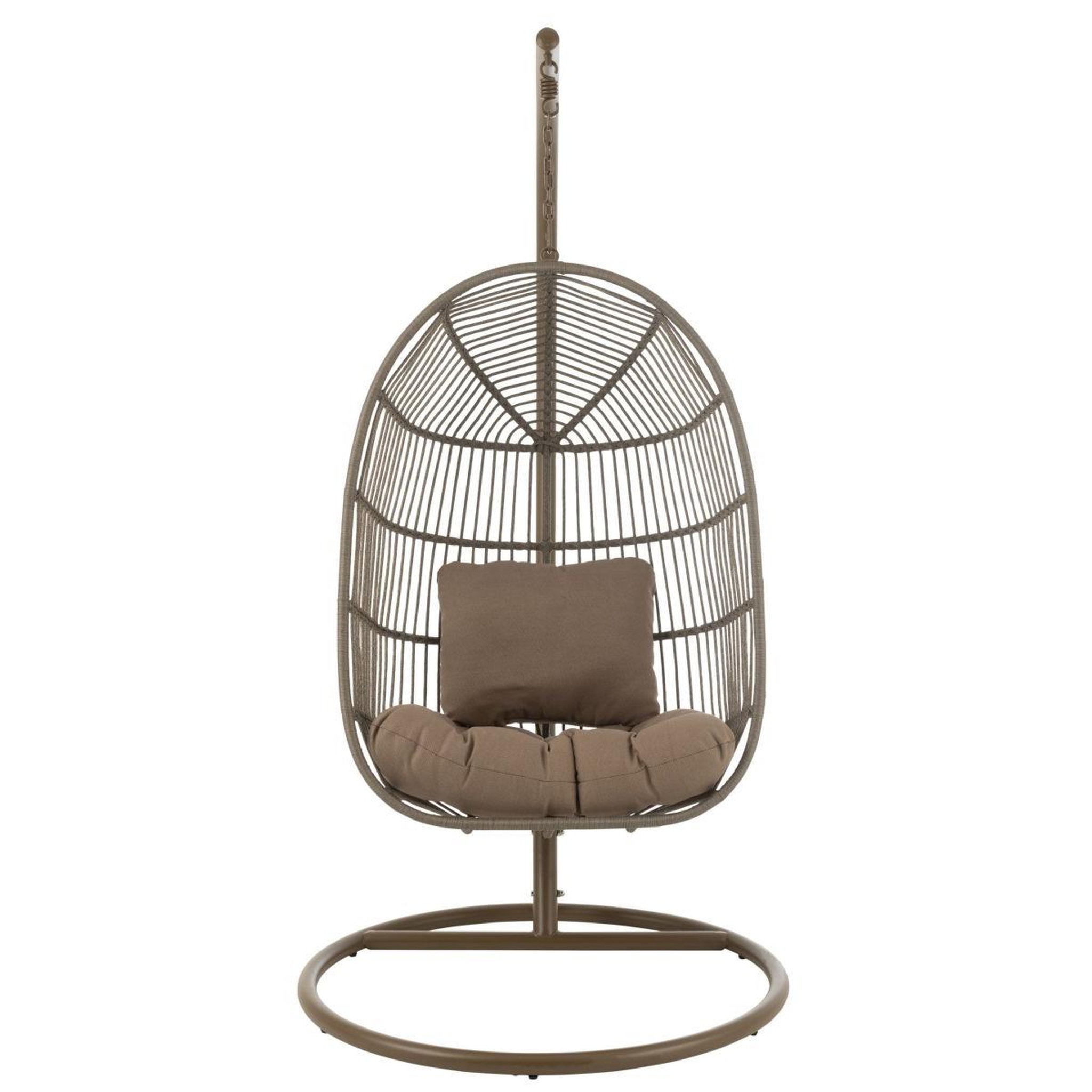 Voir la diapositive 2 : J-LINE Fauteuil suspendu design corde  egga  203cm marron