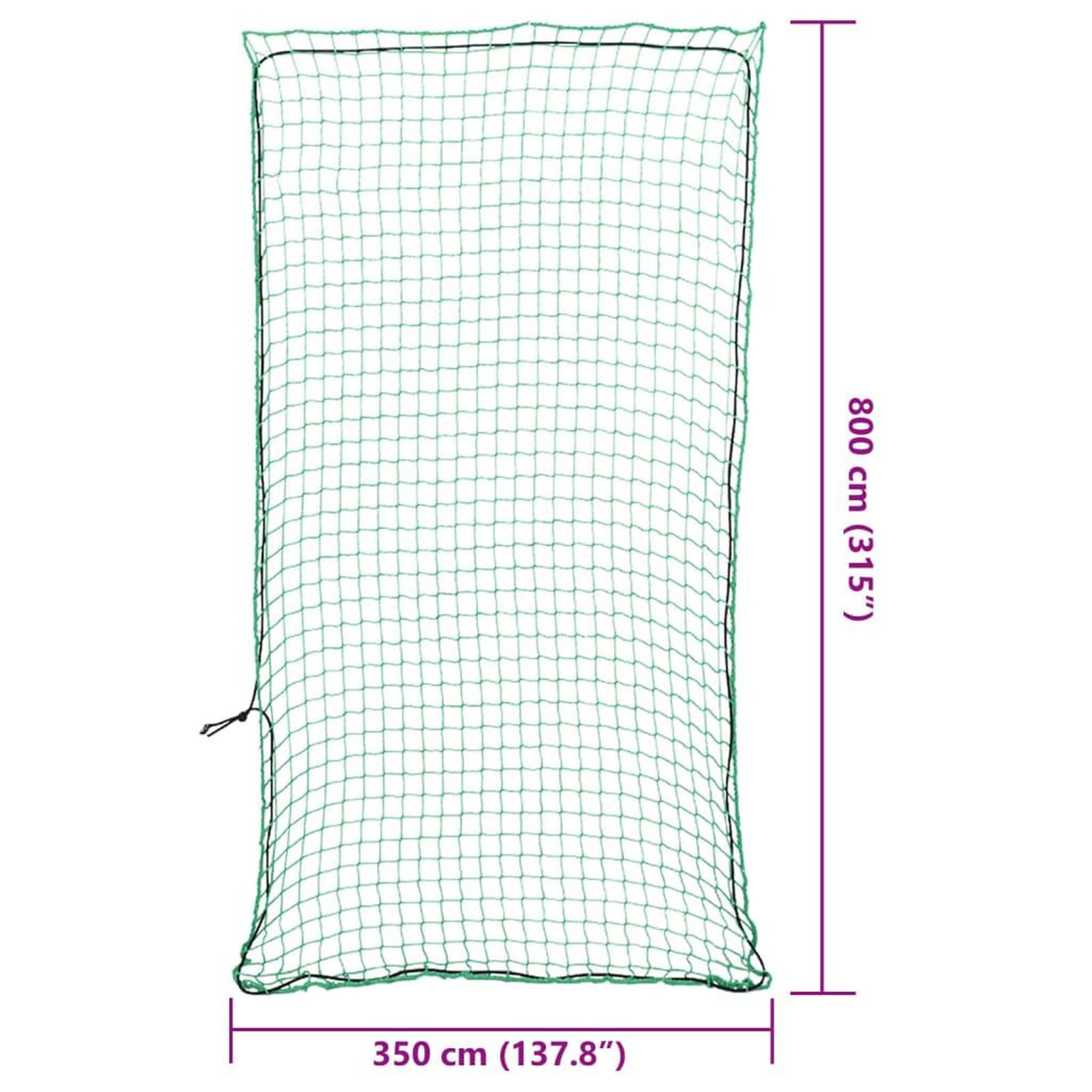 Voir la diapositive 6 : VIDAXL Filet pour remorque avec corde elastique vert 8x3,5 m PP