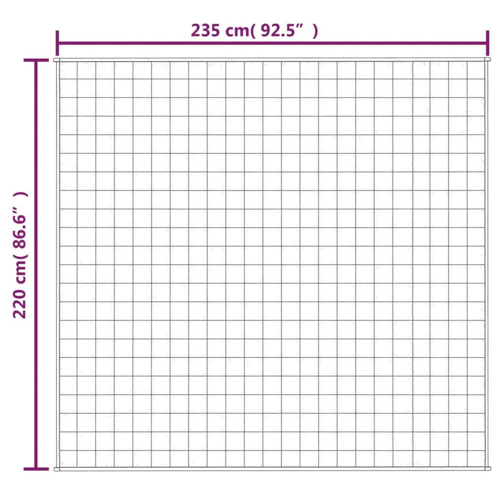 Voir la diapositive 6 : VIDAXL Couverture lestee Creme clair 220x235 cm 11 kg Tissu