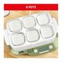 Voir la diapositive 2 : SEB SEB Yaourtiere 6 pots, 6 programmes dont 1 mode express, Yaourts et desserts maison, Utilisation simple, Fabriqué en France YG6