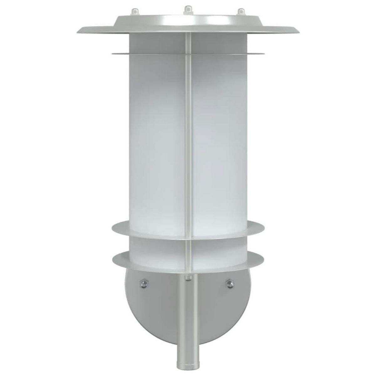 VIDAXL Appliques murales d'exterieur 2pcs argente acier inoxydable