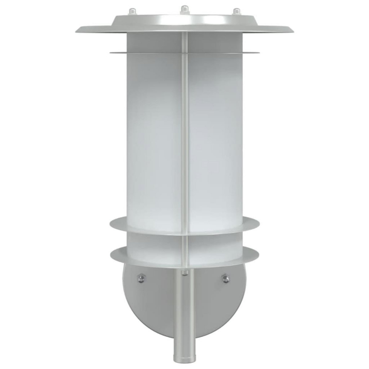 VIDAXL Appliques murales d'exterieur 2pcs argente acier inoxydable