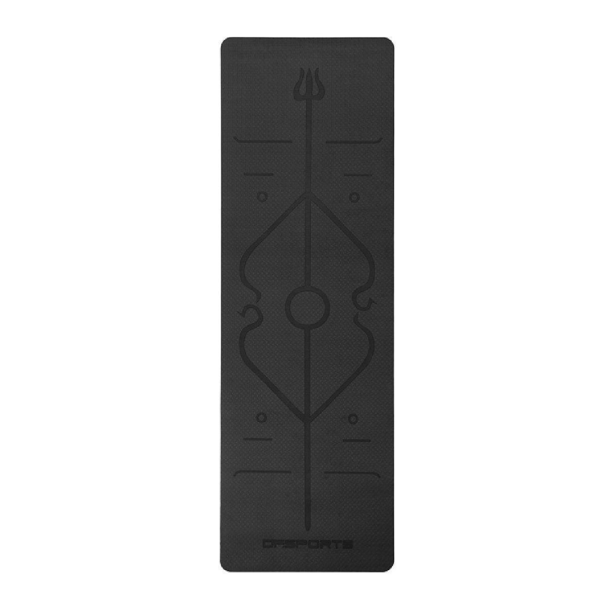 Paris Prix Tapis de Yoga Antidérapant  Zenitude  61x183cm Noir