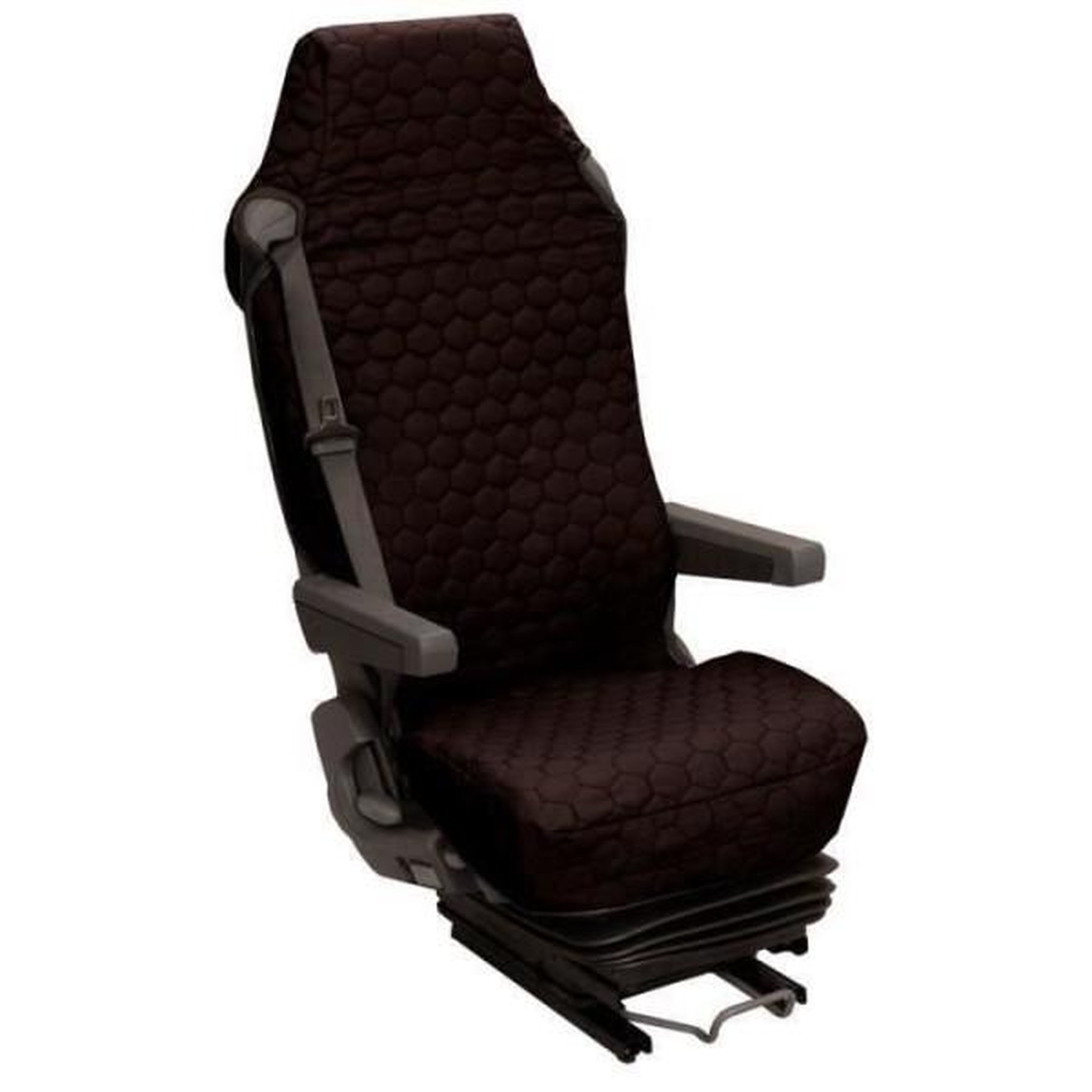 HTC EQUIPEMENT Housse Universelle pour Siege Camion Coton Matelassé Noir