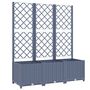 Voir la diapositive 2 : VIDAXL Jardiniere avec treillis bleu gris 120x40x136 cm PP