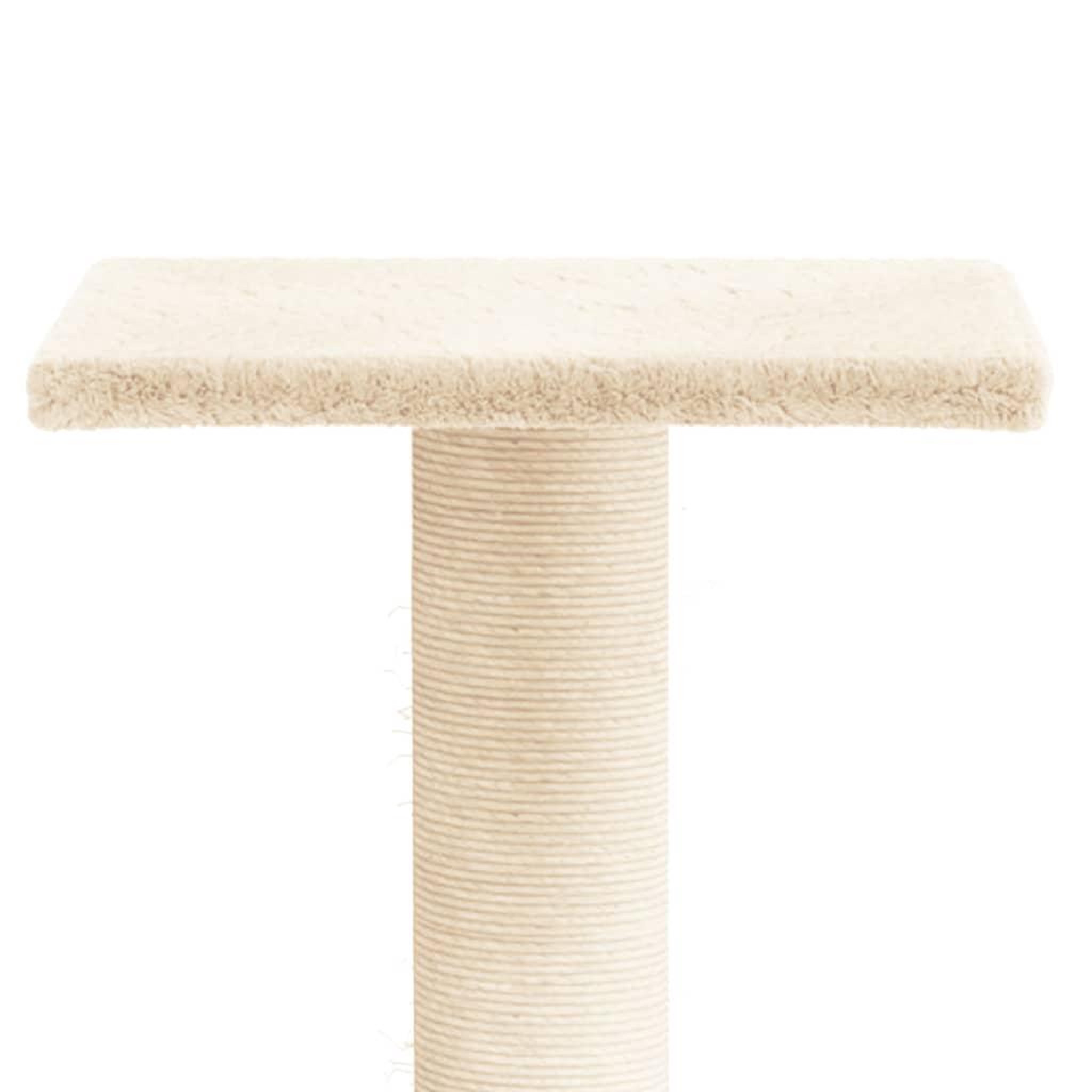 Voir la diapositive 4 : VIDAXL Arbre a chat avec plate-forme creme 38 cm