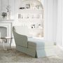 Voir la diapositive 2 : VIDAXL Fauteuil long et traversin accoudoir droit gris clair velours
