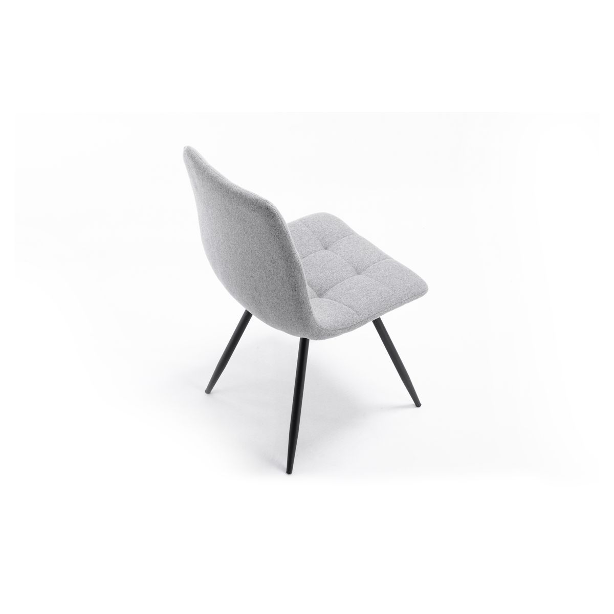 Lot de 2 chaises pieds métal noir CHLOE