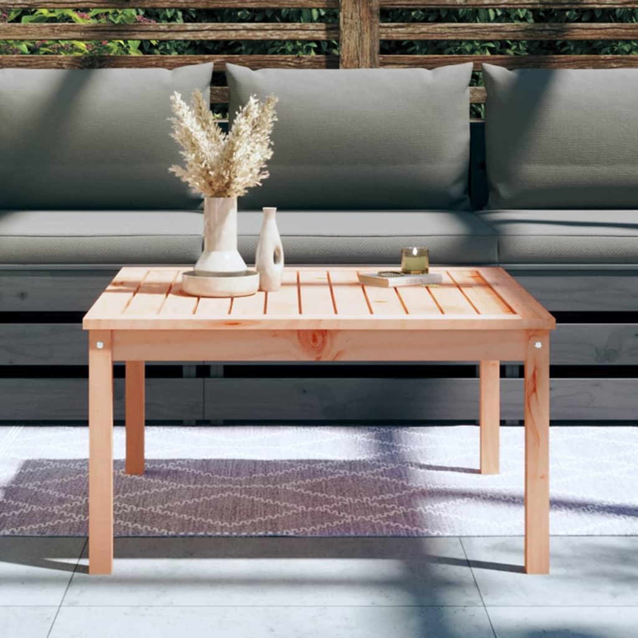 Voir la diapositive 3 : VIDAXL Table de jardin 82,5x82,5x45 cm bois massif de douglas