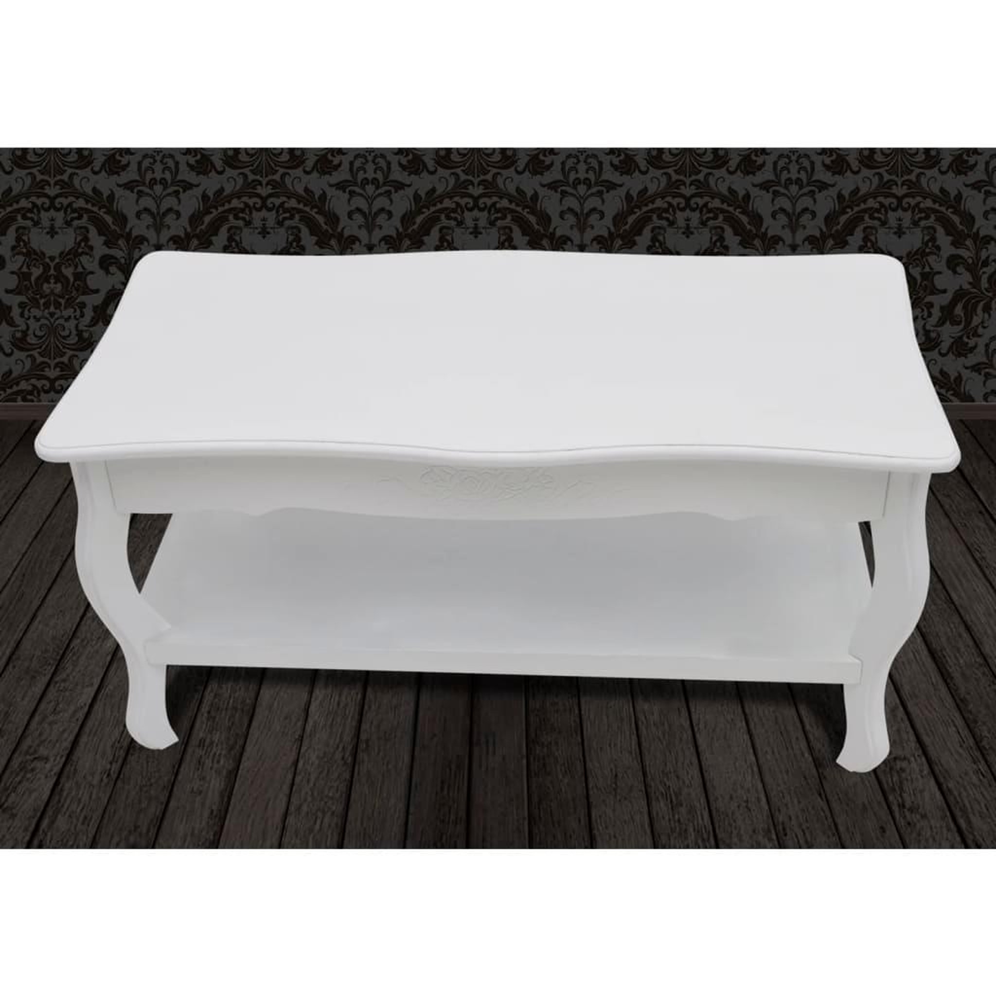 Voir la diapositive 5 : VIDAXL Table basse 2 couches mdf blanc